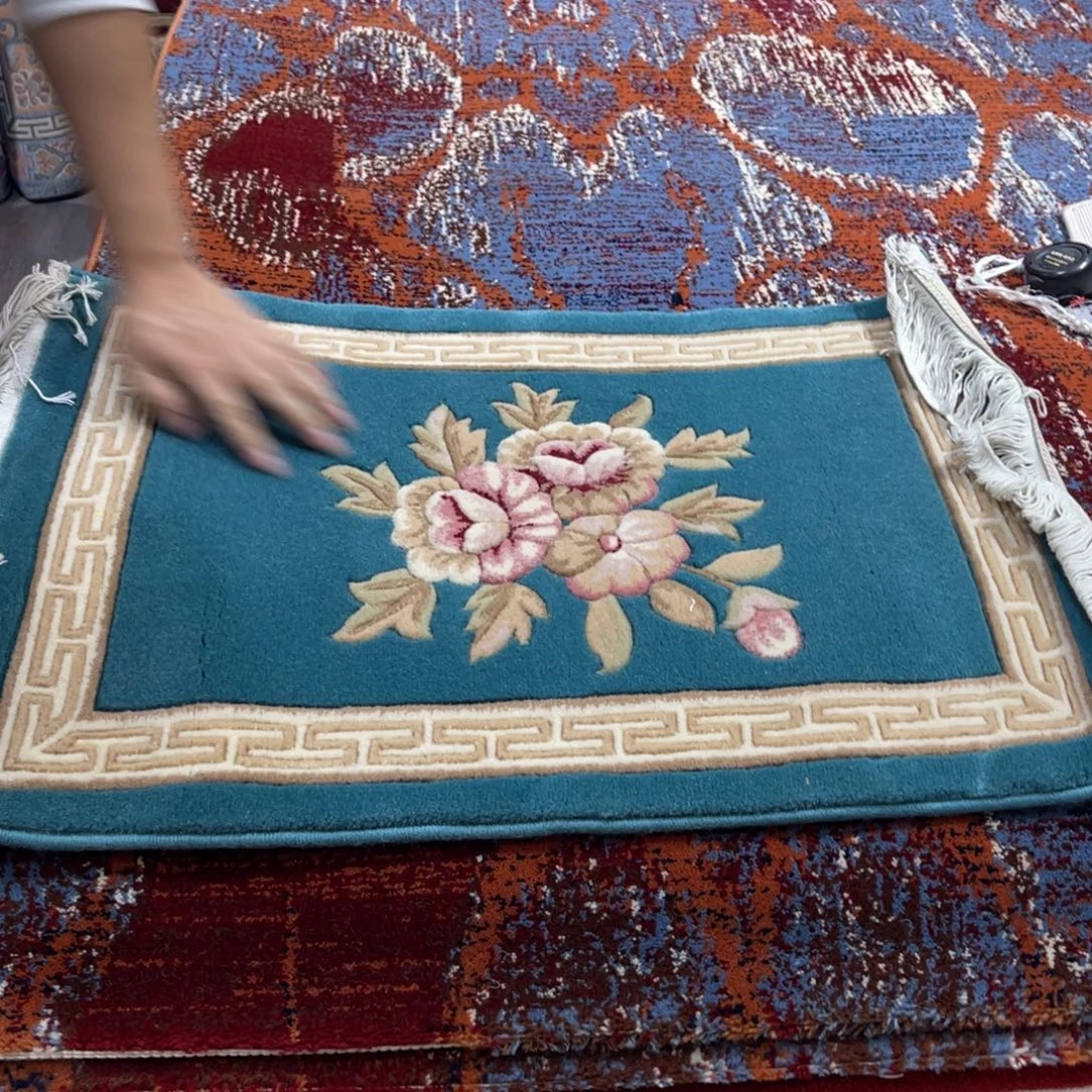 羊毛53×72纯羊毛立体花