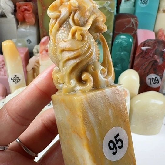 青田石印石纯***籁印石章料……