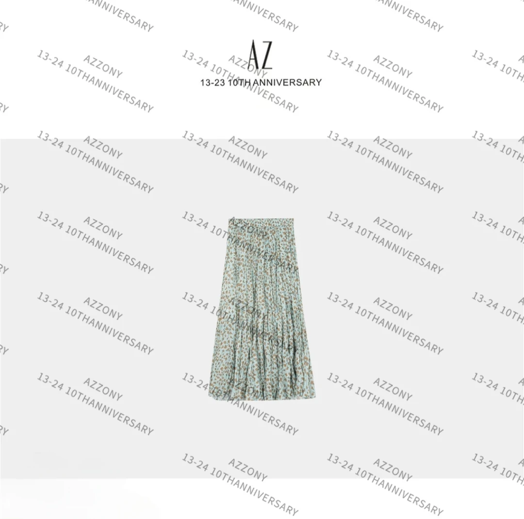 Az LongQuan 小菠萝碎花半裙 设计师新款百搭半裙 CT3138