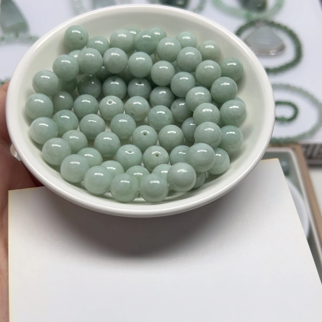 翡翠散珠潇*姐纯天然缅甸翡翠A货卡10，80颗分4单