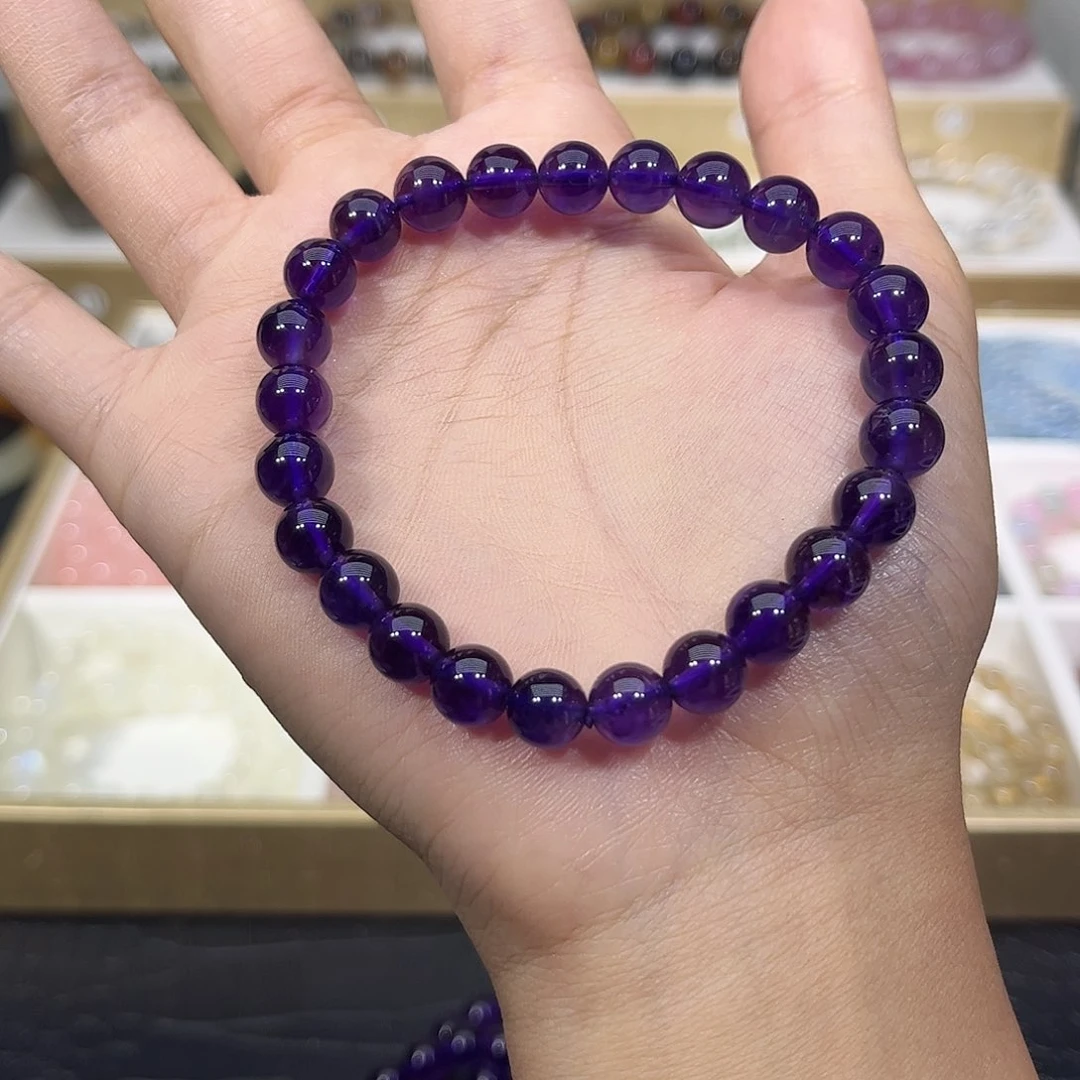 未镶嵌手链水晶紫水晶8mm