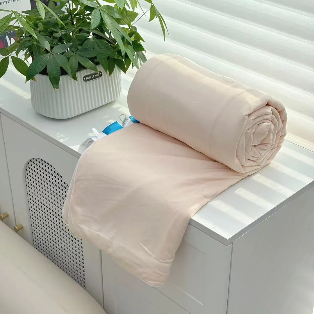 【京かわ会社】凉感丝科技小被200*230 纯色之藕粉