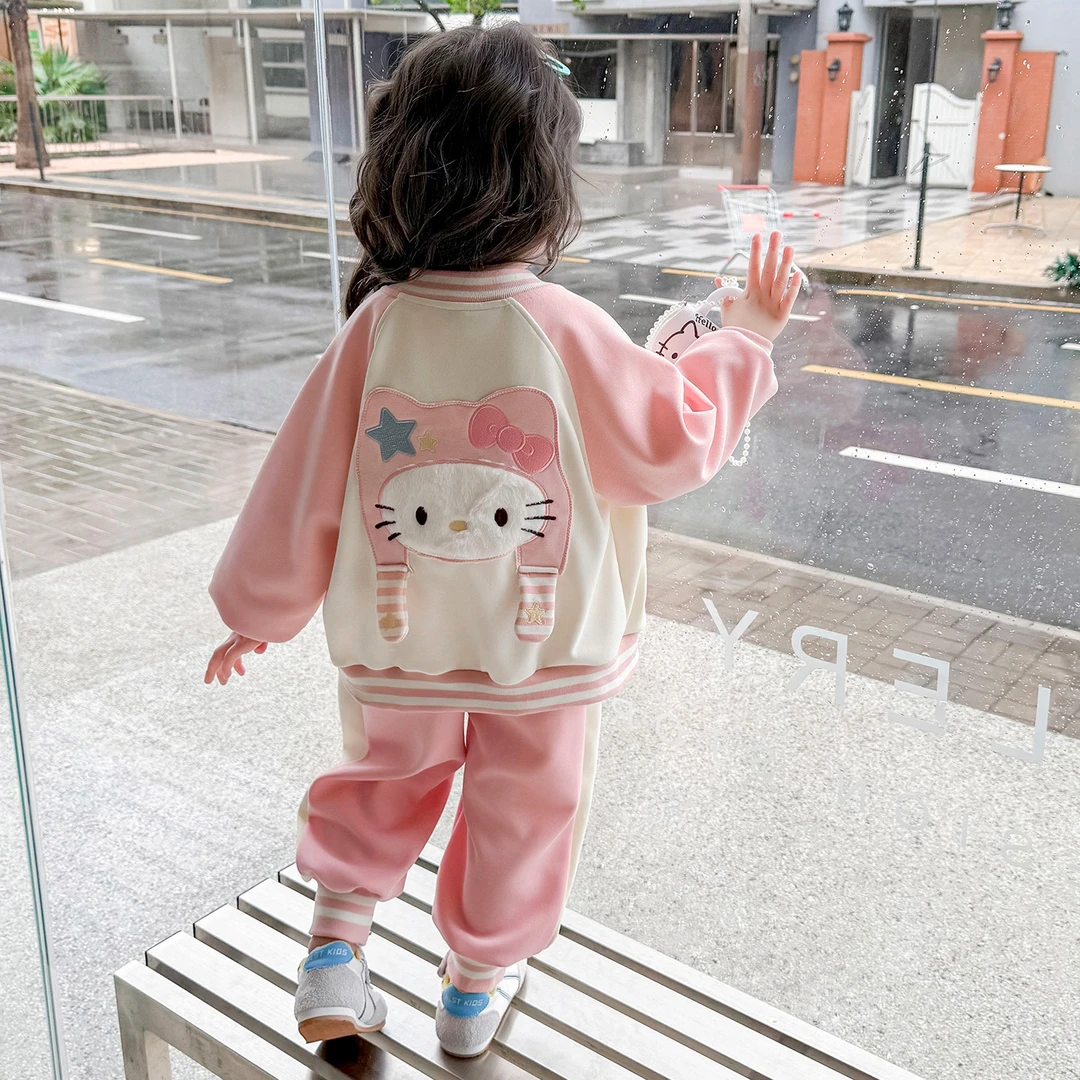 女童秋装套装2025新款4-6岁幼儿园潮款小童女宝春秋季洋气两件套