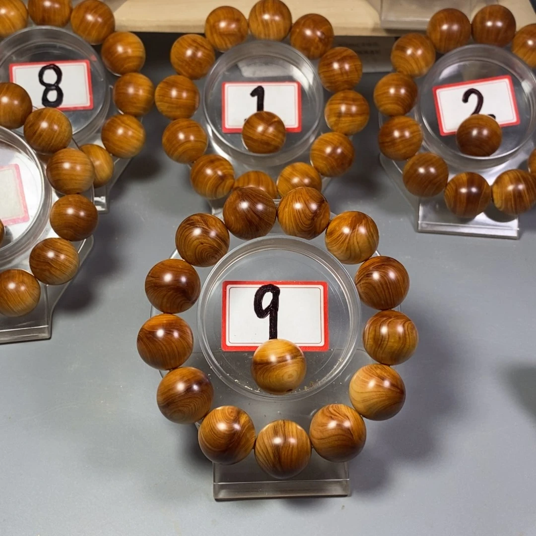 柏木手串/手链大**简南太行陈化崖柏手串红油乱纹1.8