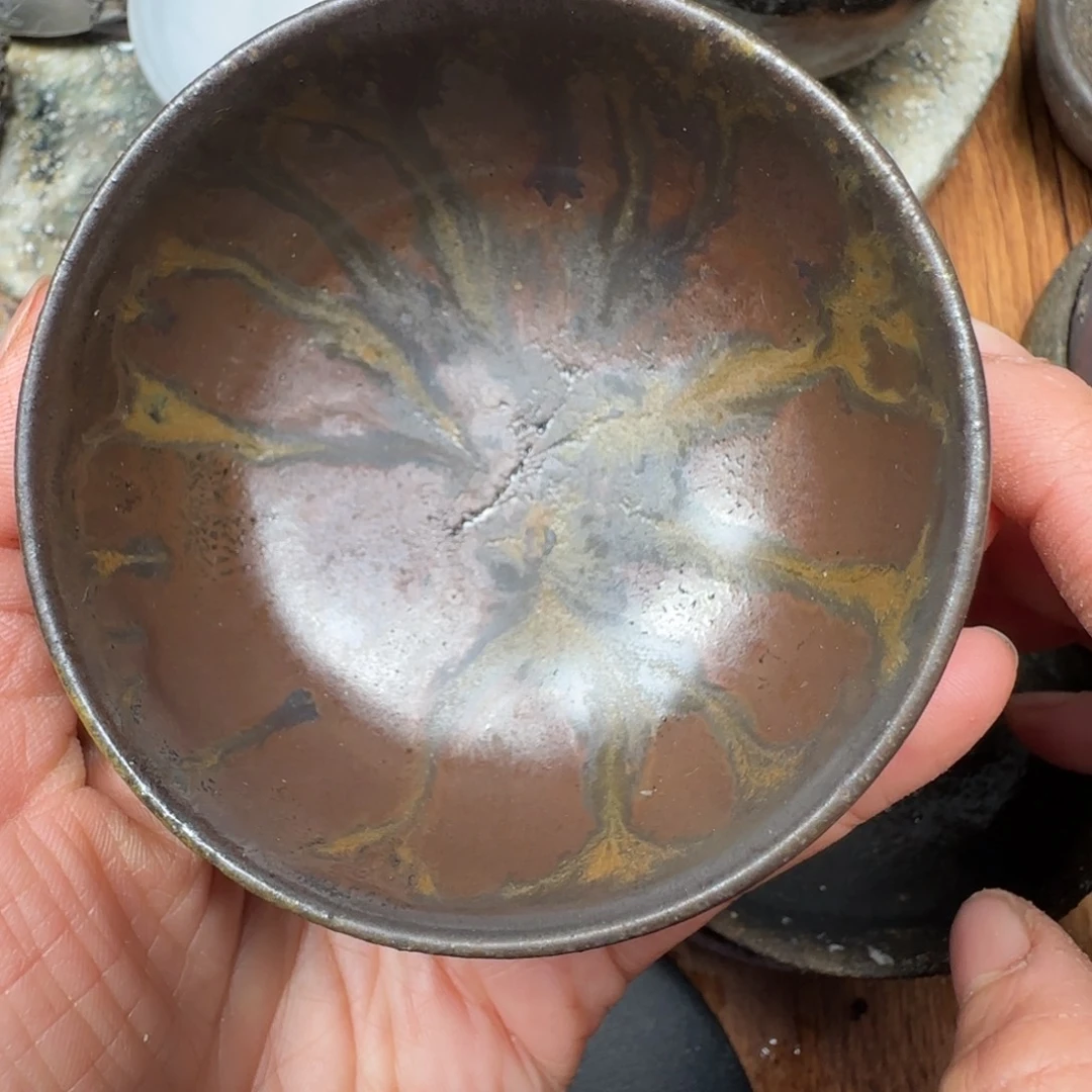 柴烧建盏茶盏茶杯595