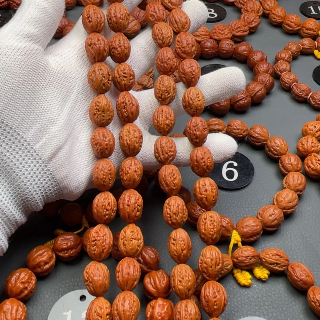 手串文玩核桃野生核桃麦穗纹京八棱秋子脖挂