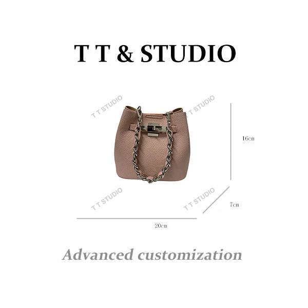 【TT Studio】SD-5521-1-芭蕾雾粉RAIN.CUN简约腋下斜跨轻奢女包