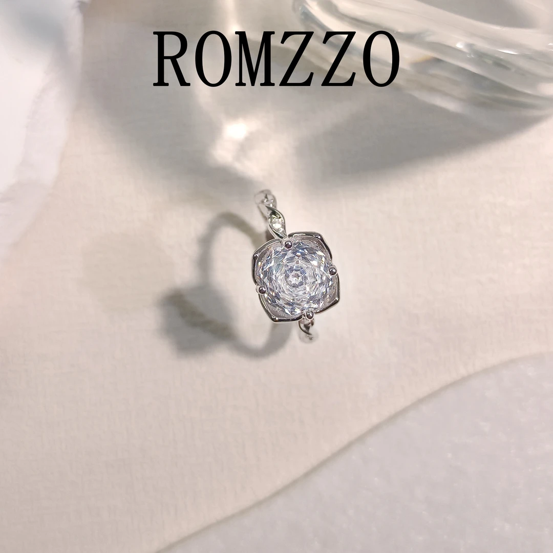 铜合金合成锆石戒指 WGTL-001227【玫瑰】戒指气质轻奢时尚欧美