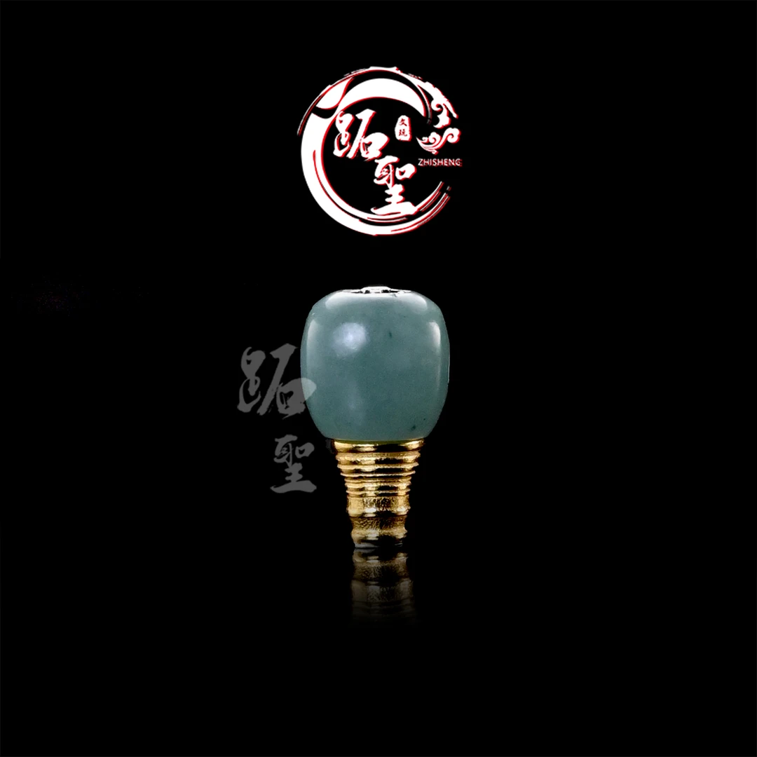 8MM翡翠镶嵌S925银分体式三通文玩108手串手链佛头佛塔配饰散珠