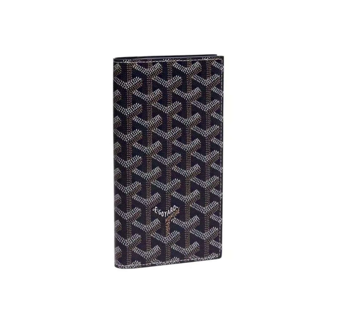 未使用 Goyard 老花满印帆布拼皮钱包