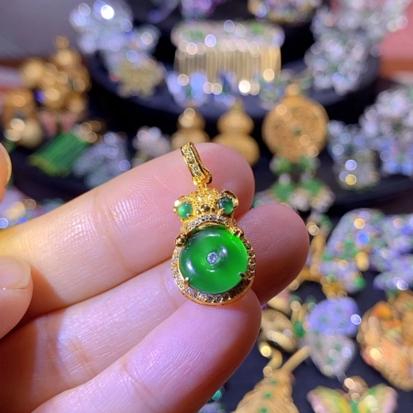 【闪购商品】银S925镶嵌挂件翡翠