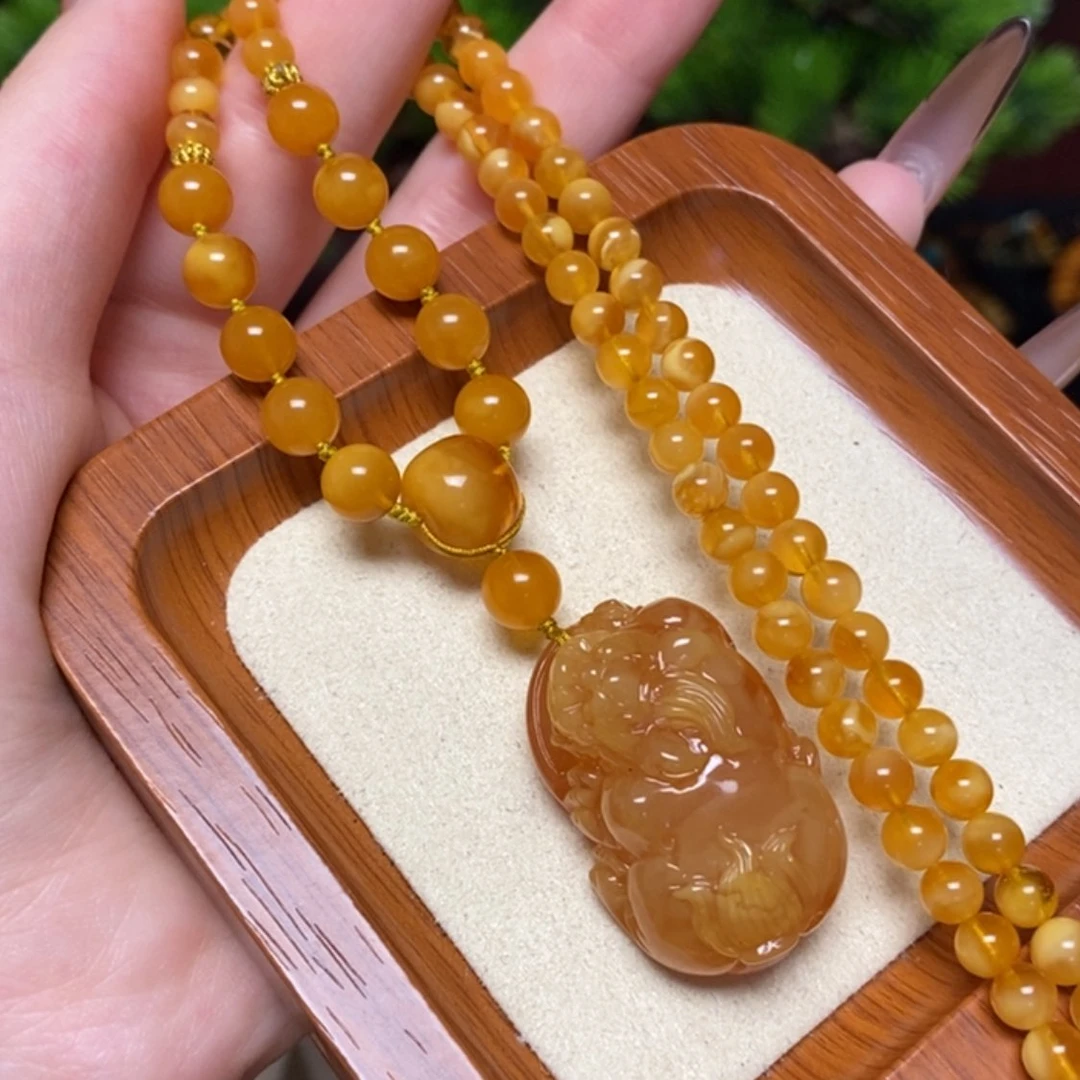 【闪购商品】蜜蜡颈饰未镶嵌项链