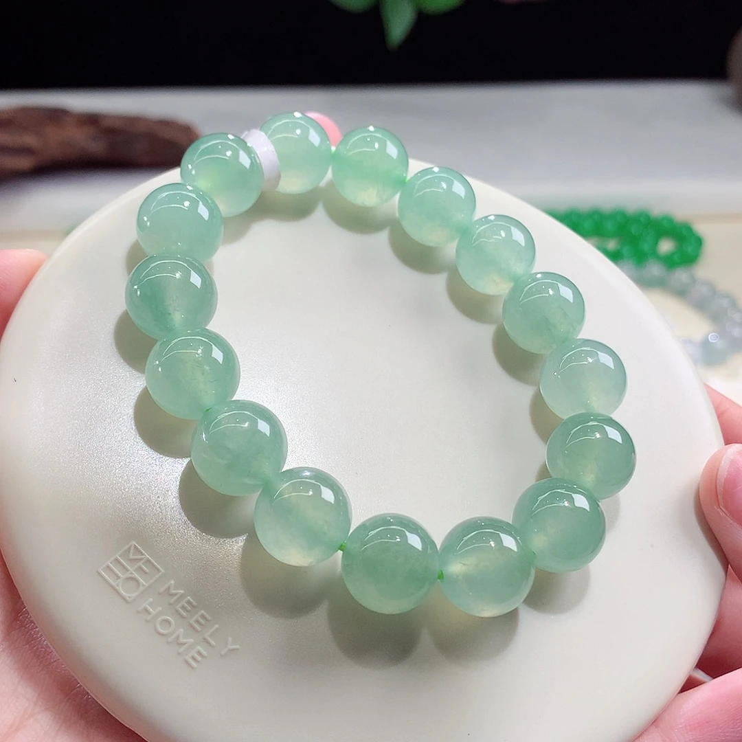 翡翠未镶嵌手链卡12+