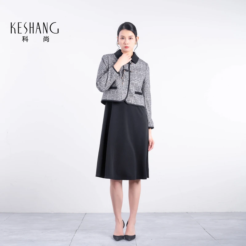 春秋季气质休闲开衫套装4AW22001