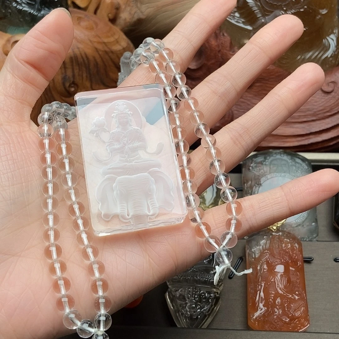 我***球水晶颈饰未镶嵌吊坠