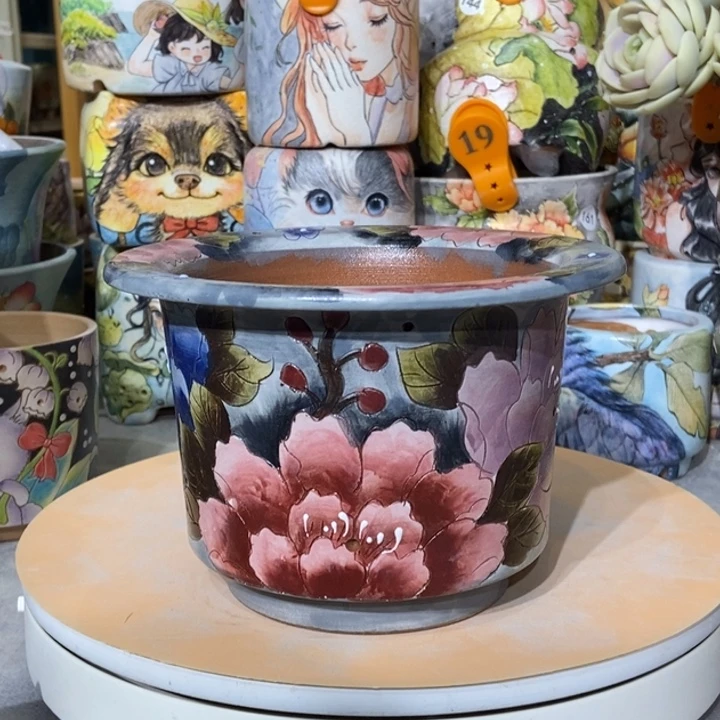 红陶景德镇艺术手绘作品