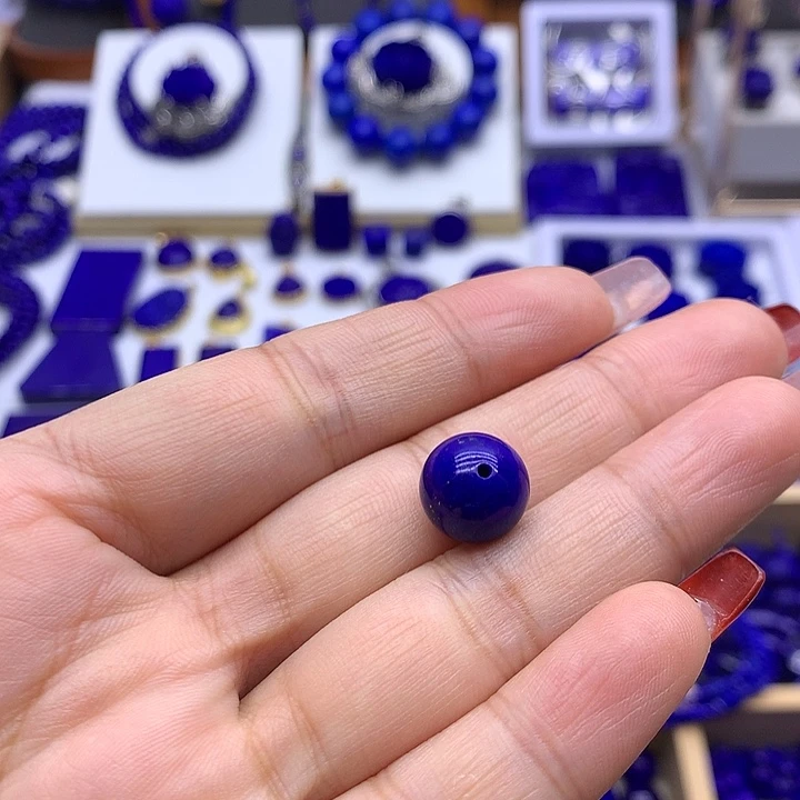 青金石配饰单珠未镶嵌雪*淋