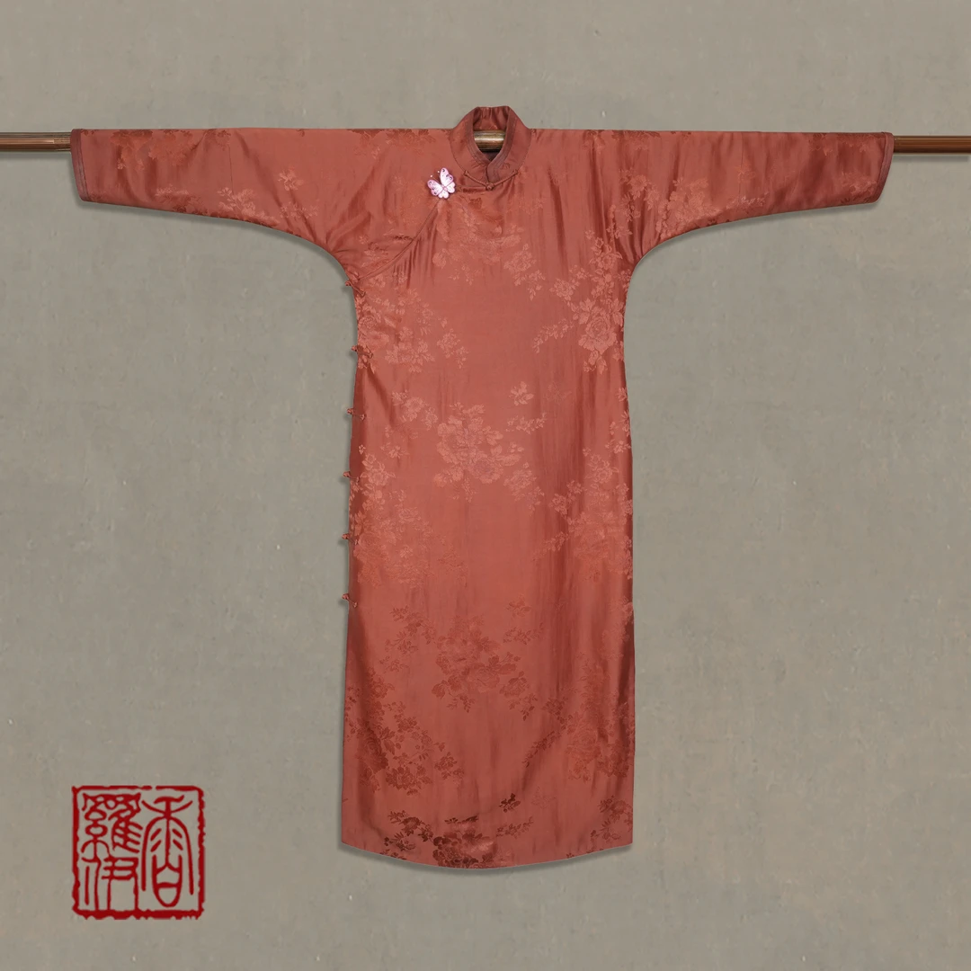 香罗伊【绛纱浮花】传统中式汉服提花旗袍