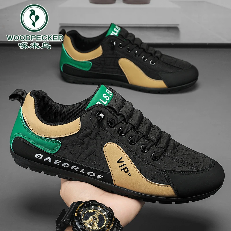 【正品】啄木鸟男鞋夏季休闲百搭跑步防臭工作男士夏季时尚防滑潮鞋