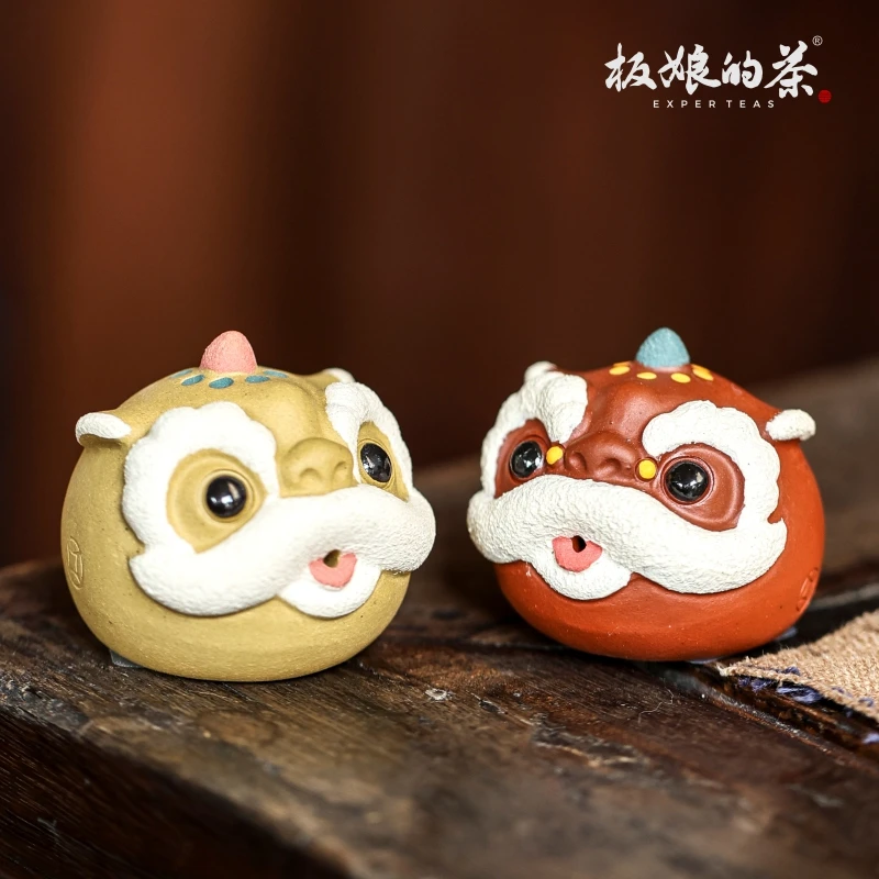 板娘的茶宜兴手工福气满满醒狮茶宠茶桌好物