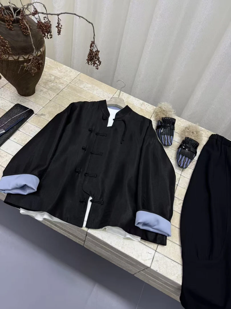 【南北界】原创设计师款新中式秋款中性风外套个性小众穿搭拽姐风