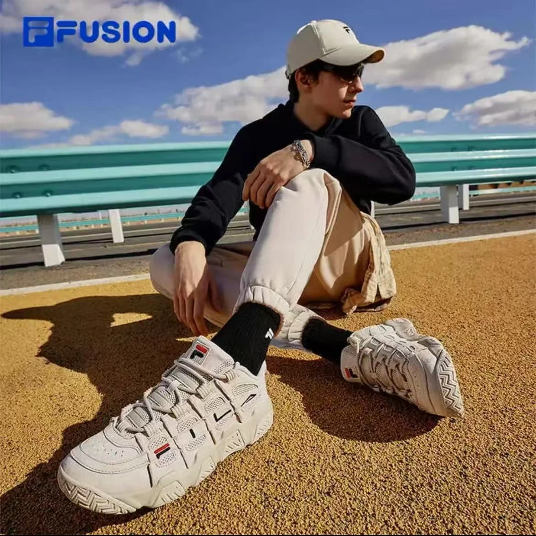 FILA潮牌男女情侣面包运动鞋篮球鞋子老爹鞋舒服穿搭T12W941206