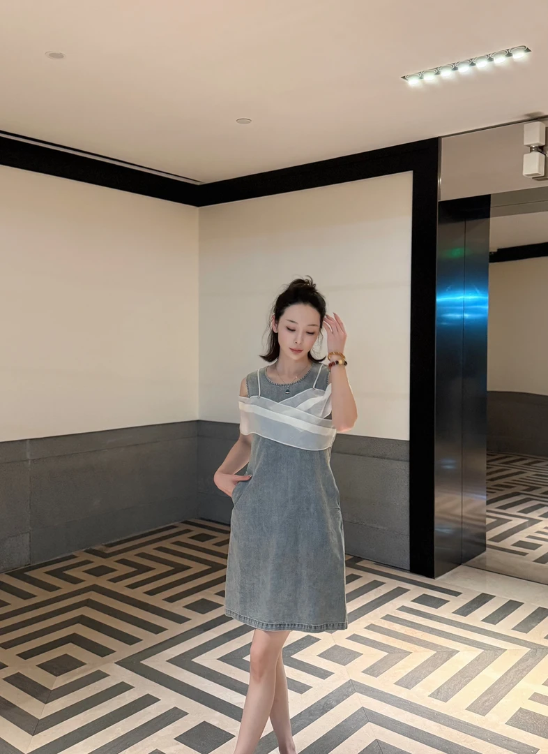 KK颜小新【予怀】设计感小众时尚气质舒适休闲夏季黑色蕾丝连衣裙