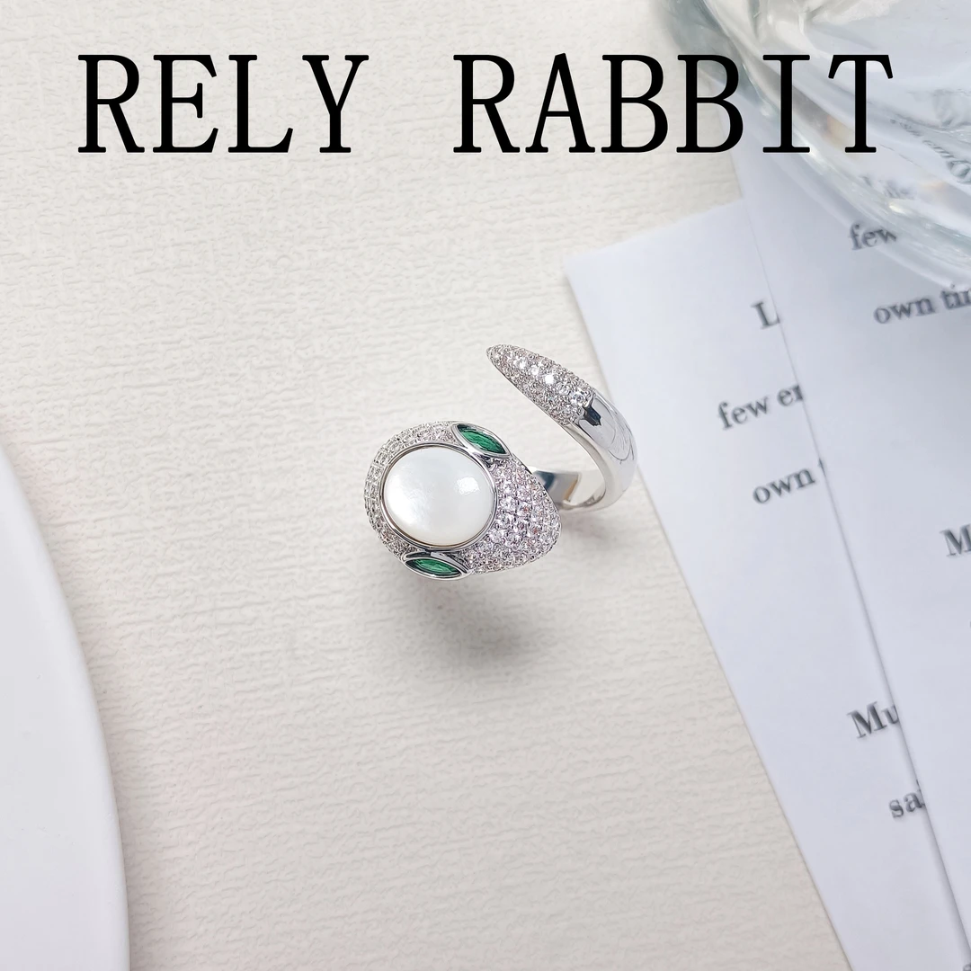 铜合金贝壳戒指 WBLX-001427【幽蛇映月】戒指气质简约精致