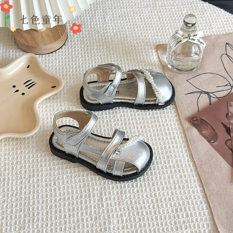 女童夏季凉鞋2025新款儿童鞋子公主鞋包头夏款小女孩软底夏鞋女宝