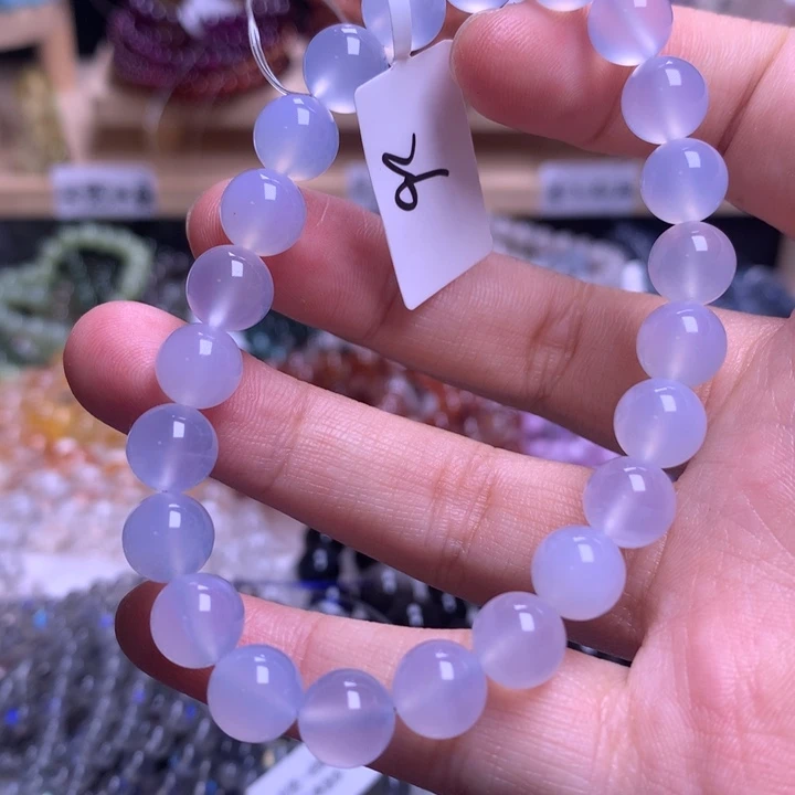 未镶嵌手串水晶8.6蓝玉髓