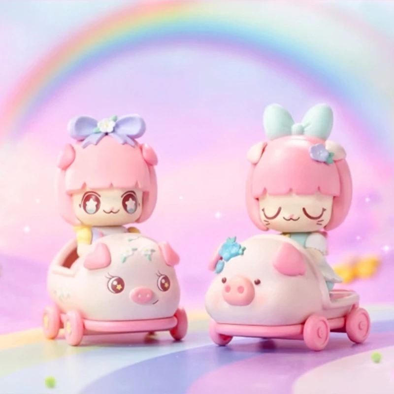 网络新款创意PVC-kimnymikib aby碰碰车  潮玩桌面摆件