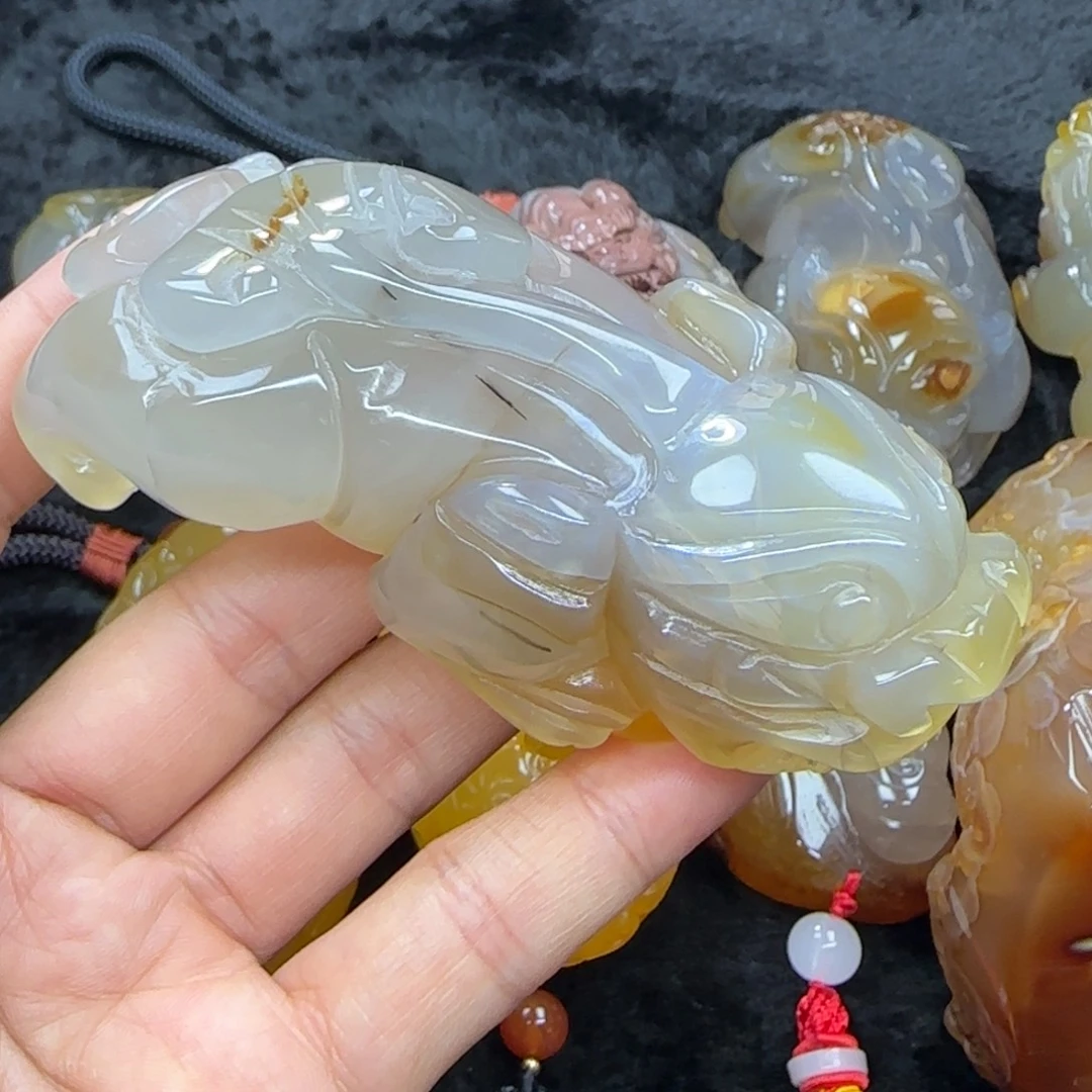 玛瑙/玉髓合金吊坠(不含链)把件 手把件