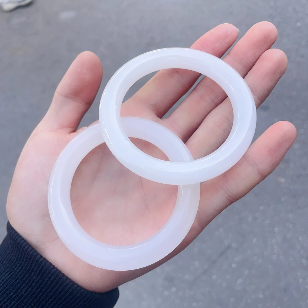天然金丝玉胖圆条手镯多样性拍一发一带微翠F