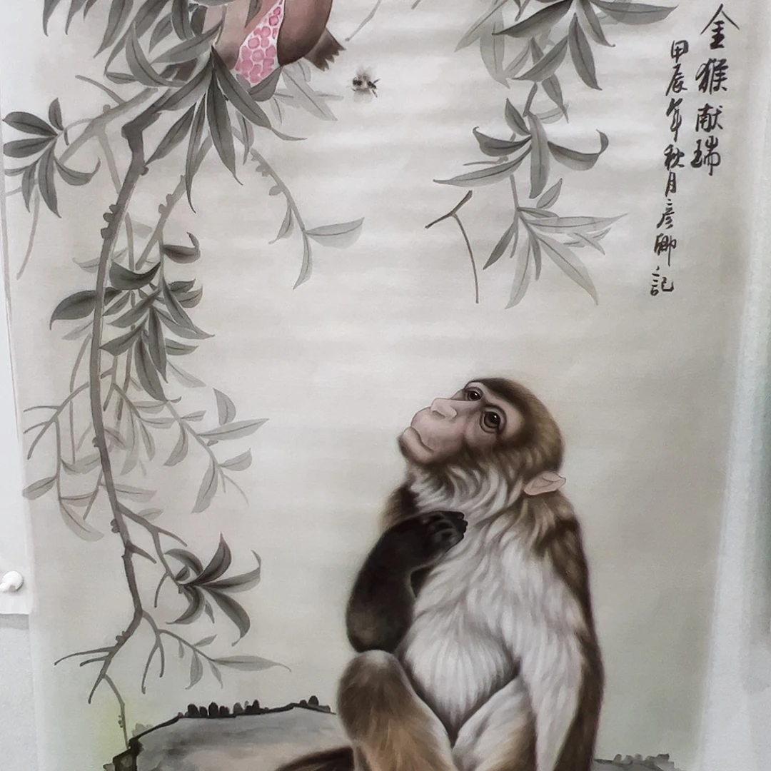 发***宅国画精品动物绢本