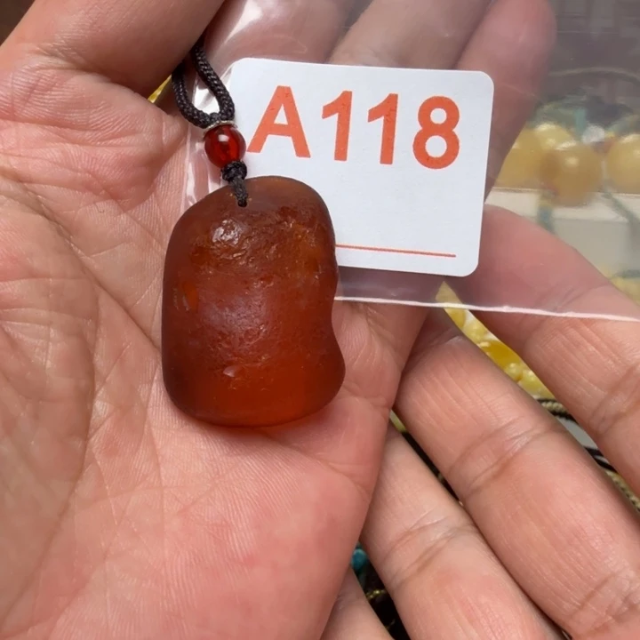 琥珀未镶嵌裸石琥珀蜜蜡吊坠项链