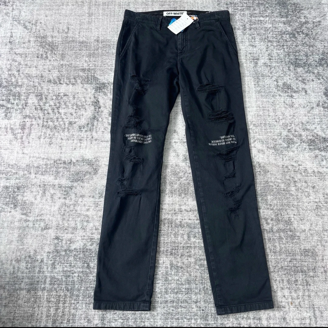 99新 OFF-WHITE 99新 OFF-WHITE 黑色牛仔裤 82腰围 42183 时尚