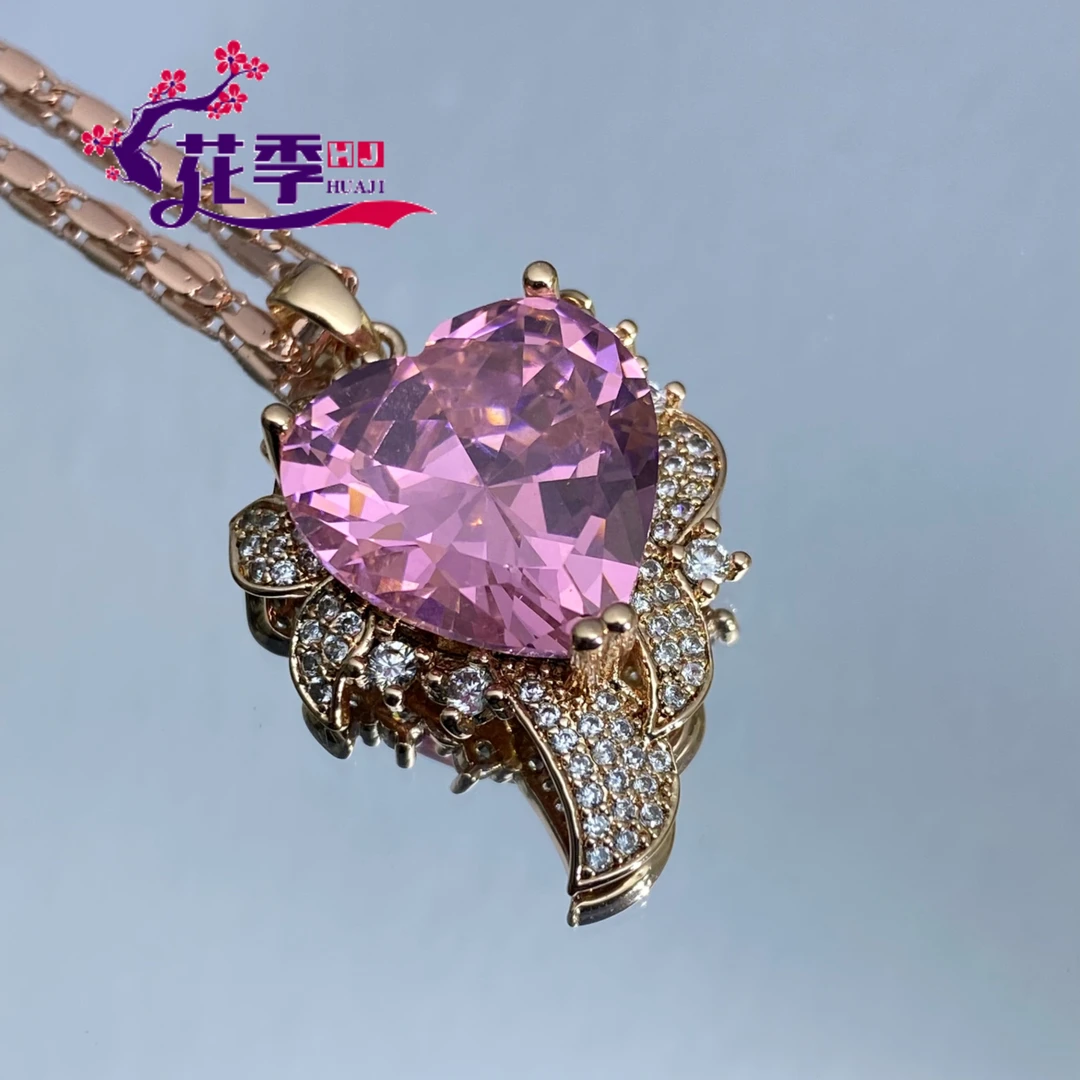 【花季】 原创高级玫红强荧光吊坠ML135