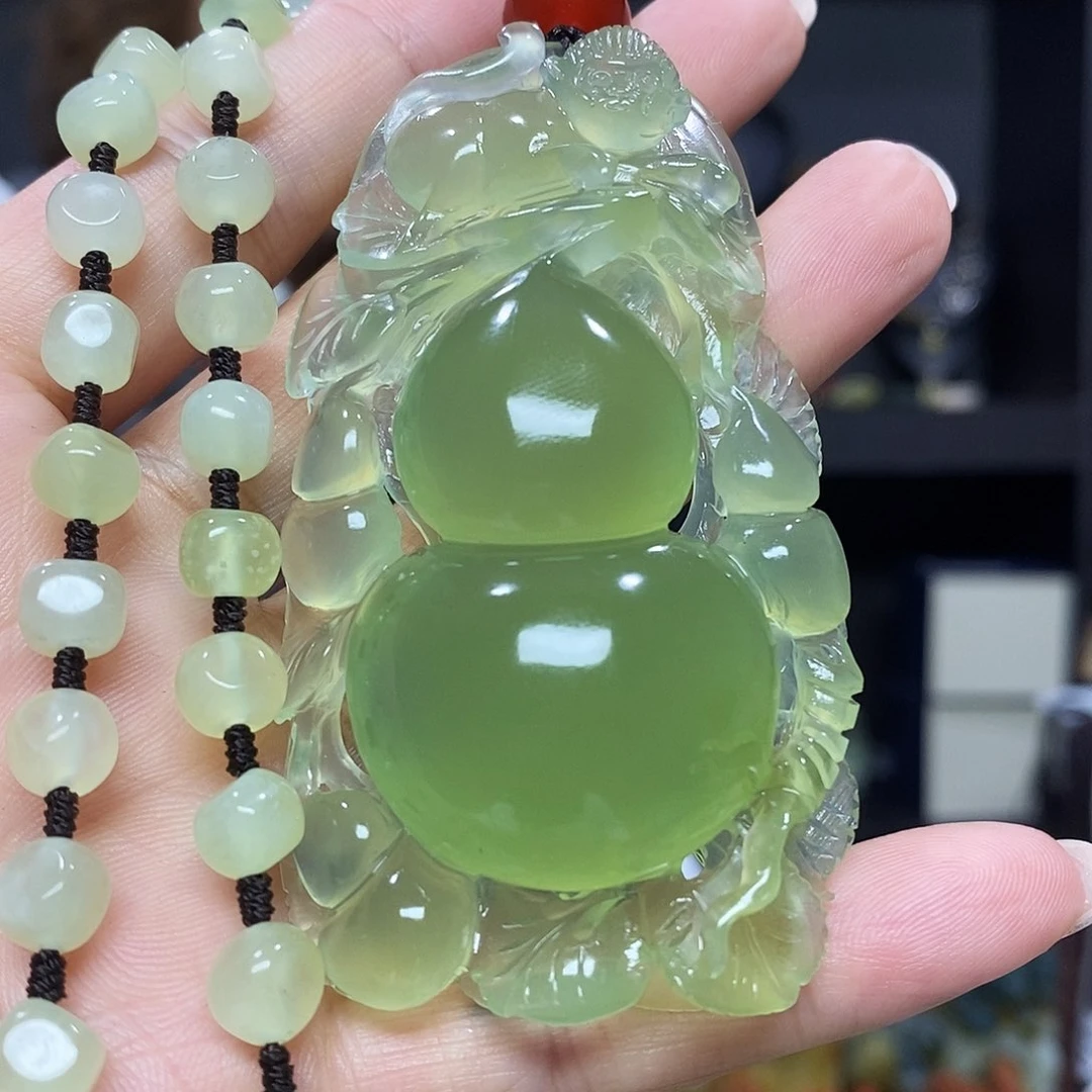 合金岫玉挂件吊坠项链