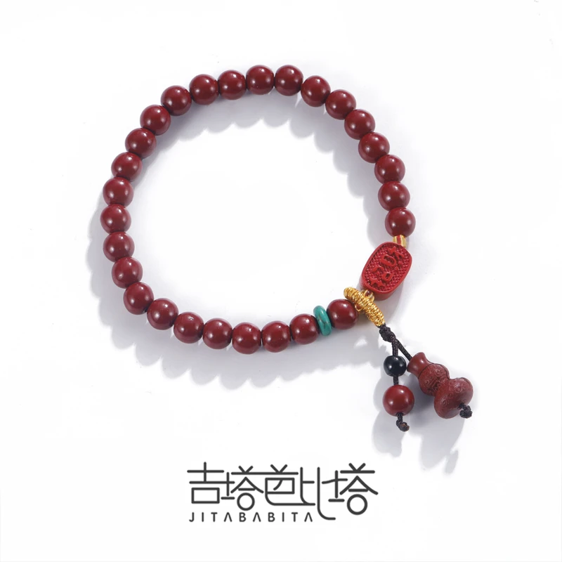 铜合金手链 时尚百搭手链国风单圈配饰红色女款饰品小众手饰7431