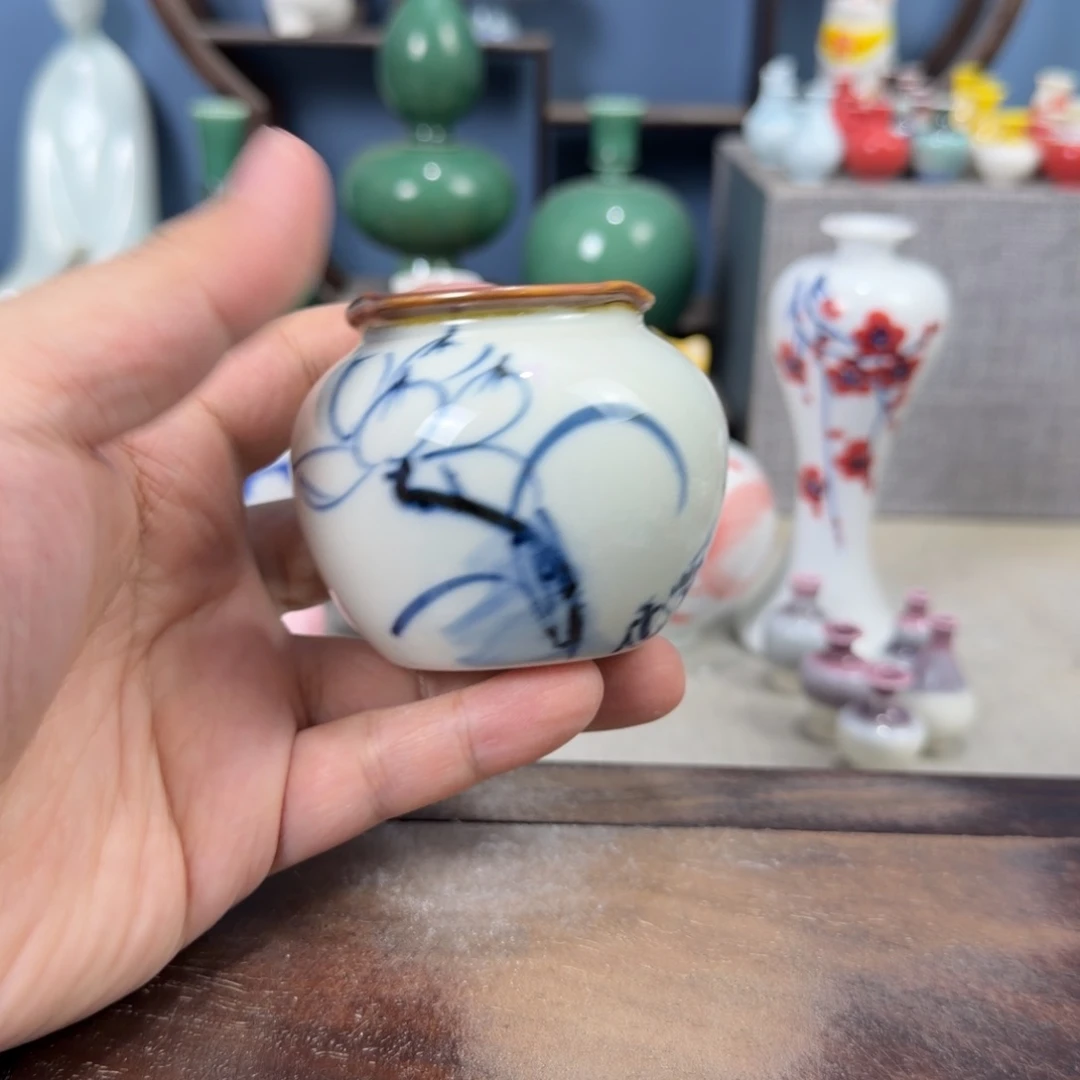 陶瓷手工小花器摆件