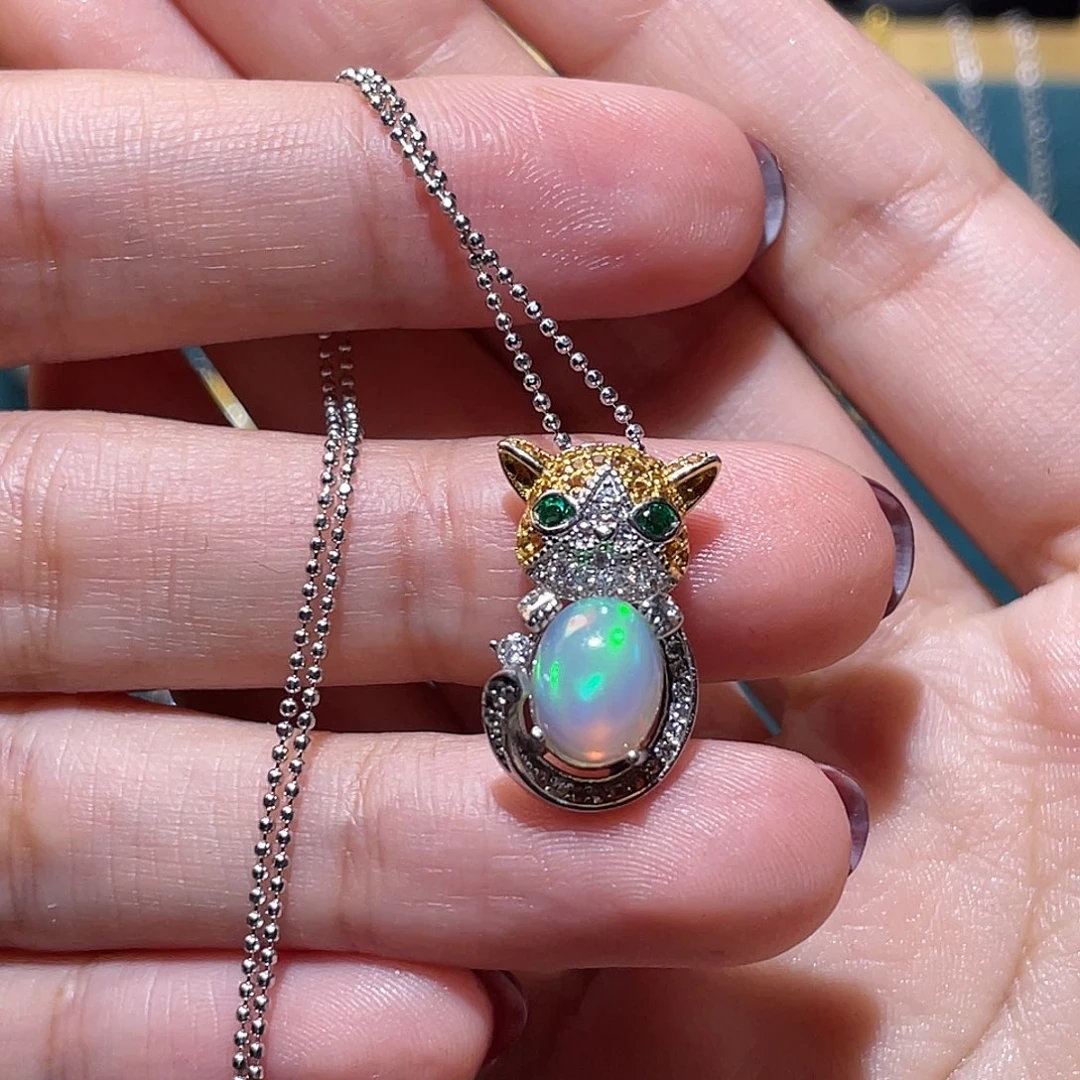 银S925镶嵌欧泊吊坠）柳****柳