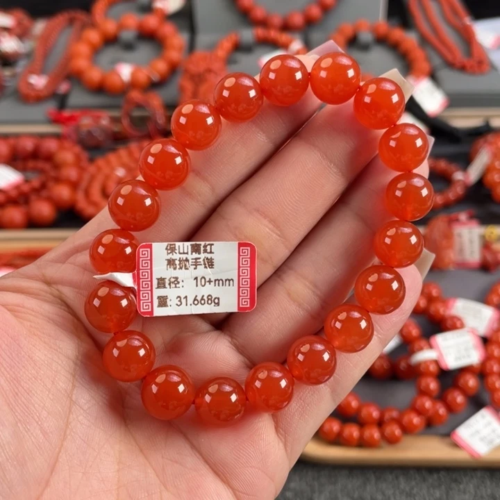 南红玛瑙未镶嵌手链保山南红单圈