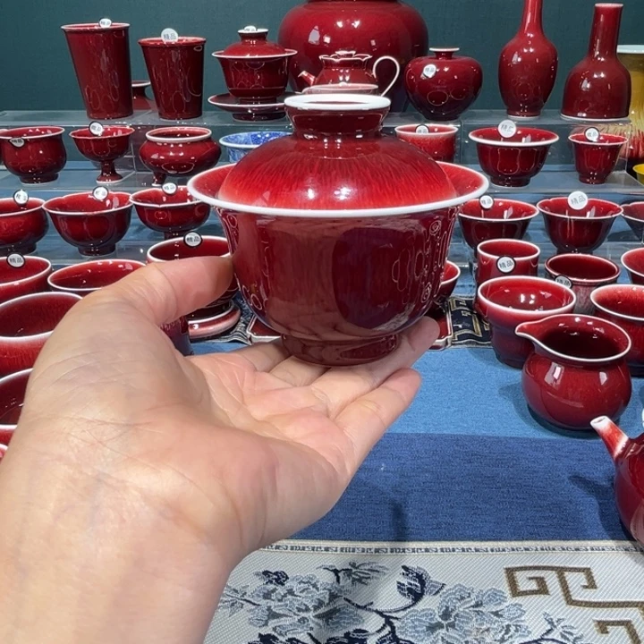 景德镇浅行窑二才元宝盖碗福利