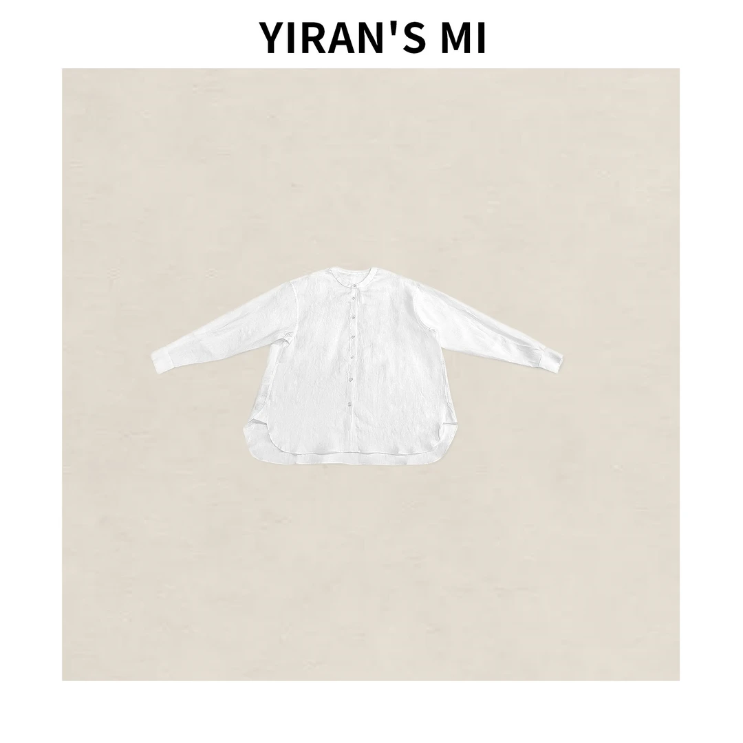 [KK] 丁达尔风极简新中式立领衬衫极简通勤衬衣 YLM00885