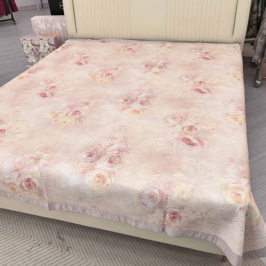 【花梦】220*240cm天丝盖毯柔软顺滑轻奢丝滑大床盖