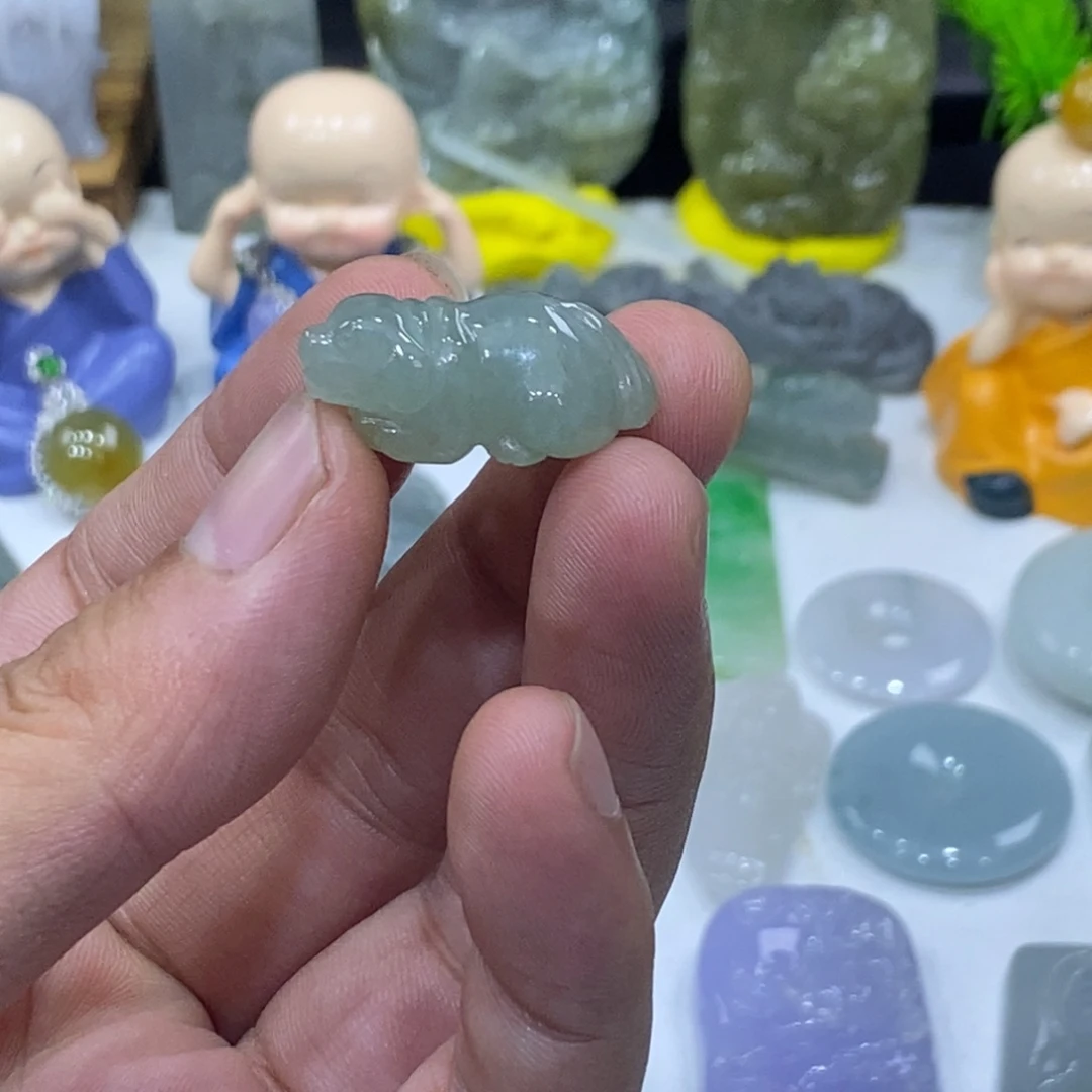 翡翠未镶嵌吊坠(不含链)旺财