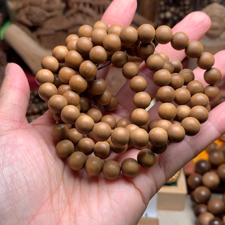 檀香木手串/手链老山檀0.8顺纹奶香
