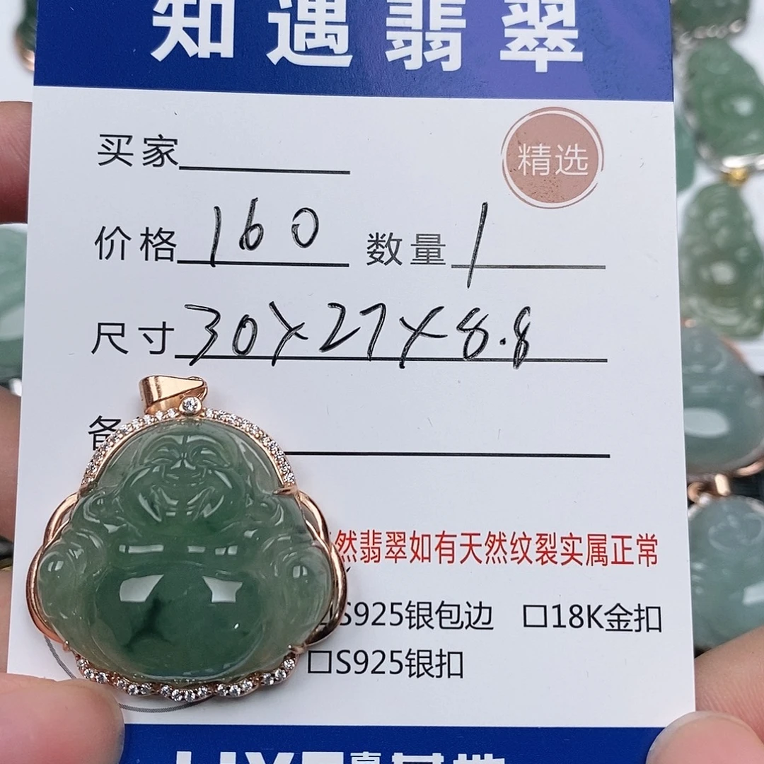 翡翠银S925镶嵌颈饰