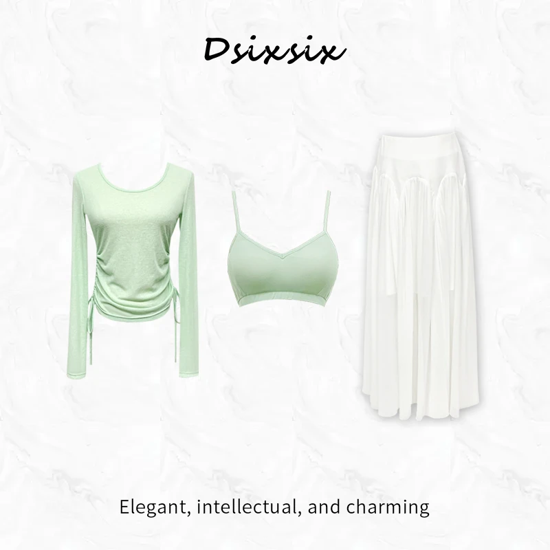 Yeah Me-【轻氧主义】夏季法式气质百搭高级感不规则褶皱半身裙套装