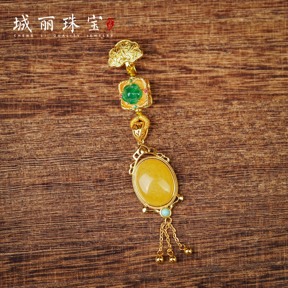 吊坠925银  【2026年九紫才令】黄蛋面金福吊坠/个ZJA-168-2